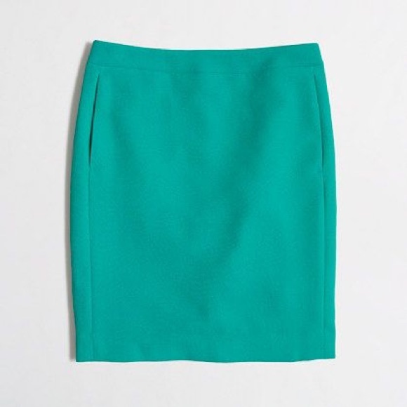 J. Crew Factory Dresses & Skirts - Dark Emerald Crepe Pencil Skirt